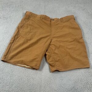 George Shorts Mens 40 Brown Chino Above The Knee Drawstring Pockets Casual